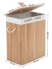 Songmics Wäschekorb in Hellbraun/ Weiß - (B)52 x (H)62,5 x (T)32 cm