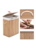 Songmics Wasmand lichtbruin/wit - (B)52 x (H)62,5 x (D)32 cm