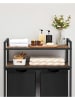 Songmics Wäschekorb in Schwarz/ Braun - (B)73 x (H)91 x (T)33 cm