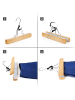 Songmics 12-delige set: kledinghangers lichtbruin/zilverkleurig - (B)25 x (H)17 cm