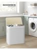 Songmics Wäschekorb in Weiß/ Beige - (B)60 x (H)61 x (T)40 cm