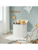 Songmics Wasmand wit/lichtbruin - (B)60 x (H)61,5 x (D)40 cm