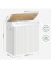 Songmics Wasmand wit/lichtbruin - (B)60 x (H)61,5 x (D)40 cm