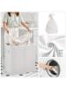 Songmics Wasmand wit/lichtbruin - (B)60 x (H)61,5 x (D)40 cm