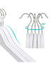 Songmics 20-delige set: kledinghangers wit/zilverkleurig - (B)35 x (H)20 cm