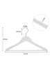 Songmics 20-delige set: kledinghangers wit/zilverkleurig - (B)35 x (H)20 cm