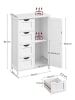SONGMICS Szafka łazienkowa w kolorze białym - 55 x 82 x 30 cm