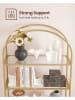 Songmics Standregal in Transparent/ Gold - (B)83 x (H)183,5 x (T)30,2 cm