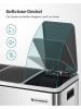 SONGMICS Mülleimer in Silber/ Schwarz - (B)61 x (H)55,5 x (T)31,5 cm
