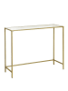 Songmics Konsole in Transparent/ Gold - (B)100 x (H)80 x (T)35 cm