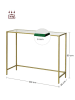Songmics Konsole in Transparent/ Gold - (B)100 x (H)80 x (T)35 cm