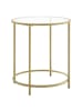Songmics Beistelltisch in Transparent/ Gold - (H)55 x Ø 50 cm