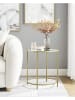 Songmics Beistelltisch in Transparent/ Gold - (H)55 x Ø 50 cm