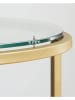 Songmics Beistelltisch in Transparent/ Gold - (H)55 x Ø 50 cm