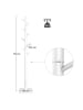 Songmics Kleiderständer in Weiß - (B)30 x (H)175 x (T)30 cm