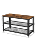 Songmics Schoenenrek zwart/bruin - (B)73 x (H)45 x (D)30 cm
