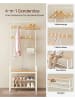 Songmics Standgarderobe in Creme/ Hellbraun - (B)77 x (H)183 x (T)33,7 cm