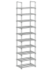 Songmics Regał w kolorze jasnoszarym na buty - 45 x 147 x 30 cm
