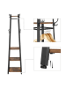 Songmics Kleiderständer in Schwarz/ Braun - (B)43 x (H)180 x (T)43 cm
