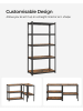 Songmics Standregal in Schwarz/ Braun - (B)90 x (H)180 x (T)40 cm
