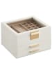 Songmics Schmuckkästchen in Weiß/ Gold - (B)23,1 x (H)13,5 x (T)20,3 cm