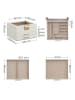 Songmics Schmuckkästchen in Weiß/ Gold - (B)23,1 x (H)13,5 x (T)20,3 cm