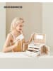 SONGMICS Sieradenkastje wit/beige - (B)26 x (H)17 x (D)18 cm