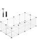 SONGMICS Freigehege in Transparent/ Schwarz - (B)73 x (H)143 x (T)46 cm