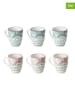 Ard'time 6-delige set: koppen "Mandala" lichtblauw/roze - 340 ml