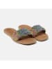 Lazamani Leren slippers meerkleurig