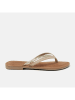 Lazamani Leder-Zehentrenner in Beige
