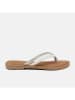 Lazamani Leren teenslippers wit