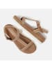 Lazamani Leren haksandalen bruin