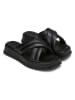 Marc O'Polo Shoes Leder-Pantoletten in Schwarz