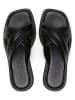 Marc O'Polo Shoes Leder-Pantoletten in Schwarz