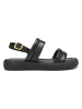 Marc O'Polo Shoes Leder-Sandalen in Schwarz