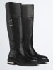 Liu Jo Leder-Stiefel in Schwarz