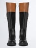 Liu Jo Leder-Stiefel in Schwarz