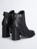 Liu Jo Leder-Ankle-Boots in Schwarz