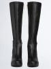 Liu Jo Leder-Stiefel in Schwarz