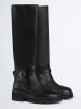 Liu Jo Leder-Stiefel in Schwarz