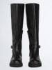Liu Jo Leder-Stiefel in Schwarz