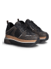 Liu Jo Leder-Sneakers in Schwarz