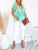 Milan Kiss Blouse groen/wit
