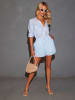 LA Angels Blouse lichtblauw/wit