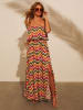 LA Angels Jurk beige/groen/rood
