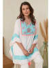 Curvy Lady Tuniek wit/blauw