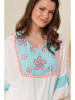Curvy Lady Tuniek wit/blauw