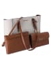 Michael Kors Leder-Shopper in Creme/ Camel - (B)40 x (H)34 x (T)13 cm