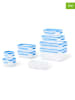 Emsa 9er-Set: Frischhaltedosen "Clip & Close Eco" in Blau